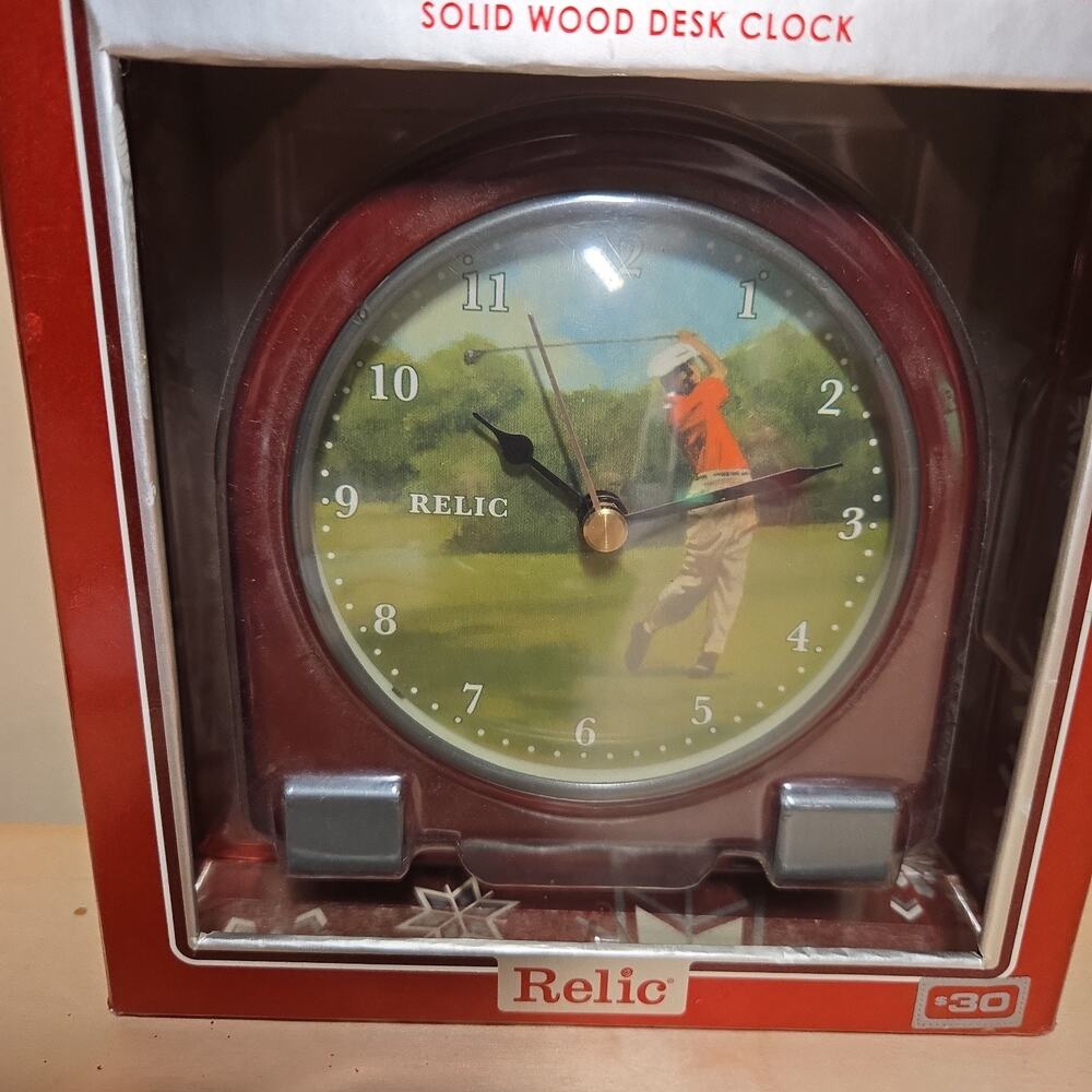 Wooden Ben Hogan Mantle Clock